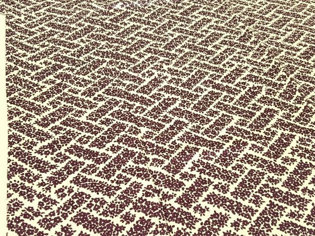 平和屋着物▽上質な小紋 単衣 草花文 正絹 逸品 AABF2729jh