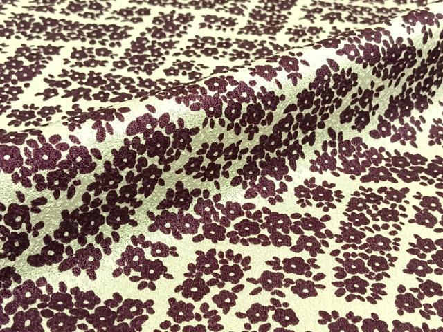 平和屋着物▽上質な小紋 単衣 草花文 正絹 逸品 AABF2729jh