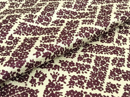 平和屋着物▽上質な小紋 単衣 草花文 正絹 逸品 AABF2729jh