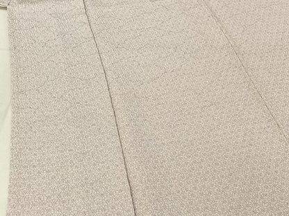 平和屋着物▽上質な小紋 単衣 亀甲文 正絹 逸品 AABF2730jh