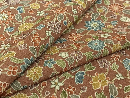 平和屋着物▽上質な小紋 単衣 草花文 正絹 逸品 AABF2731jh