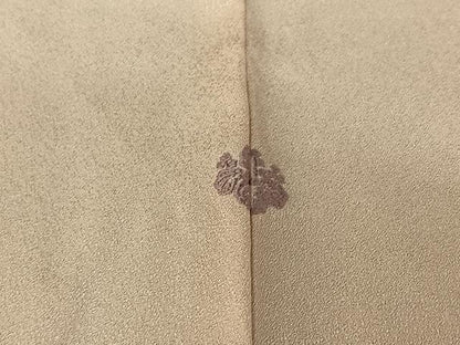 平和屋着物▽訪問着 単衣 駒刺繍 松文 金糸 正絹 逸品 AABF2732jh