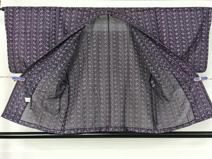 平和屋着物▽道中着 スリーシーズン 春夏秋 塵除け 草葉文 AABF2738jh