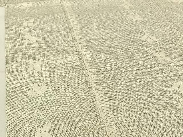 平和屋着物▽本塩沢 単衣 花間道 正絹 逸品 AABF2740jh