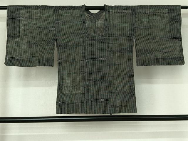 平和屋着物▽道中着 スリーシーズン 春夏秋 塵除け 横段文 正絹 逸品 AABF2741jh