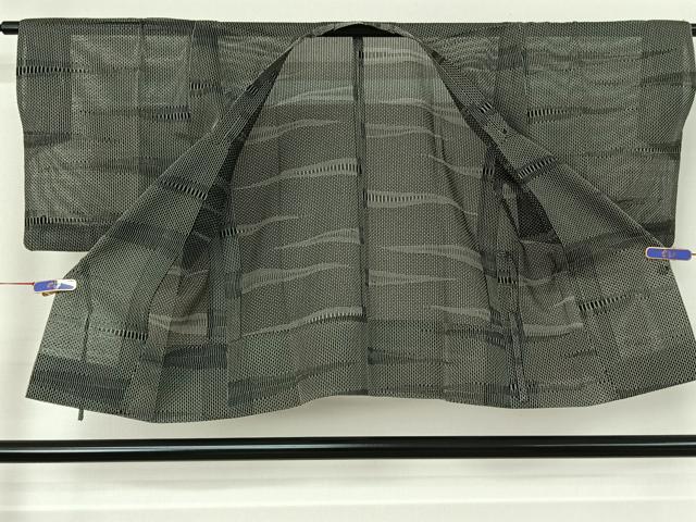 平和屋着物▽道中着 スリーシーズン 春夏秋 塵除け 横段文 正絹 逸品 AABF2741jh