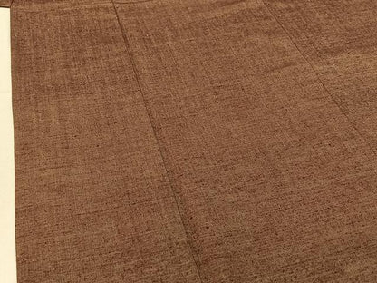 平和屋着物▽上質な紬 単衣 霞文 高島屋扱い 正絹 逸品 AABF2745jh