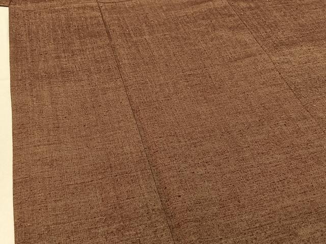 平和屋着物▽上質な紬 単衣 霞文 高島屋扱い 正絹 逸品 AABF2745jh