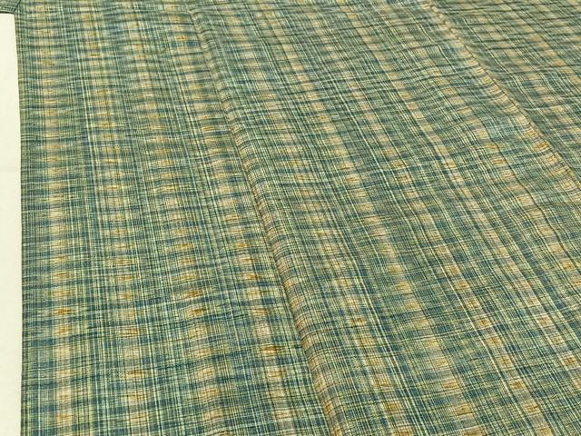 平和屋着物▽上質な紬 単衣 縞 高島屋扱い 正絹 逸品 AABF2746jh