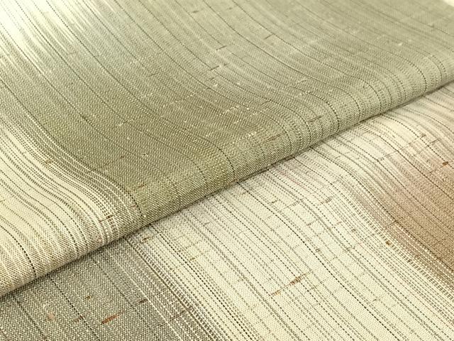 平和屋着物▽ぜんまい紬 単衣 霞文 暈し染め 正絹 逸品 AABF2749jh