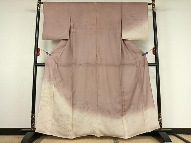 平和屋着物▽訪問着 無双 紗袷 紗×絽 草花文 銀彩 正絹 逸品 AABF2752jh