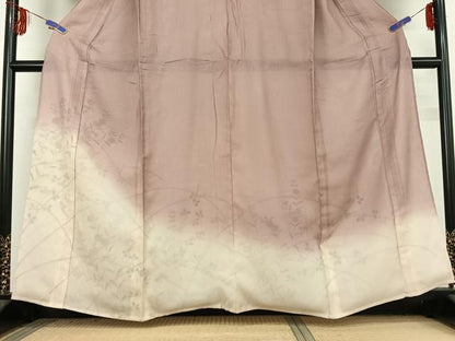 平和屋着物▽訪問着 無双 紗袷 紗×絽 草花文 銀彩 正絹 逸品 AABF2752jh