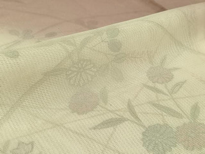 平和屋着物▽訪問着 無双 紗袷 紗×絽 草花文 銀彩 正絹 逸品 AABF2752jh