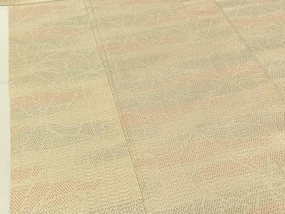 平和屋着物▽本塩沢 単衣 花尽くし文 正絹 逸品 AABF2754jh