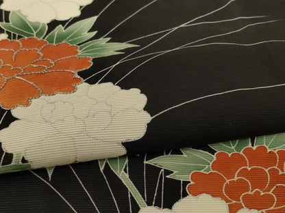 平和屋着物＊夏物 訪問着 絽 駒刺繍 草花文 正絹 逸品 AABF2761jd