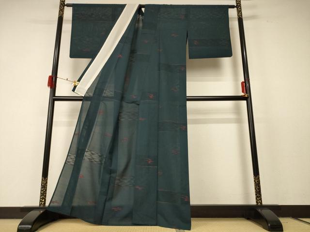 平和屋着物＊夏物　小紋　絽　絣柄　正絹　逸品　AABF2766jd