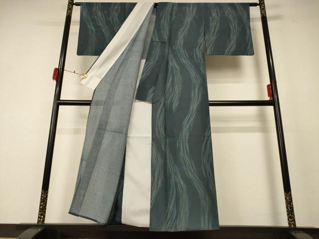 平和屋着物＊夏物 小紋 絽 メダカ 洗える着物 AABF2772jd