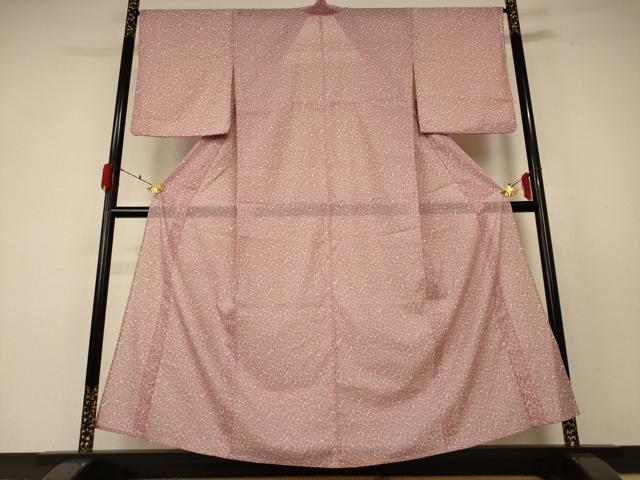 平和屋着物＊夏物 小紋 絽 葉尽くし 洗える着物 AABF2776jd