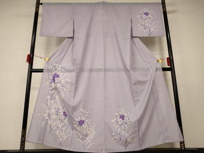 平和屋着物＊夏物　訪問着　絽　草花文　洗える着物　AABF2779jd