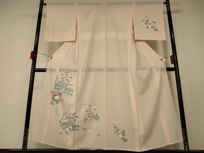 平和屋着物＊夏物 訪問着 絽 松竹梅 正絹 逸品 AABF2785jd