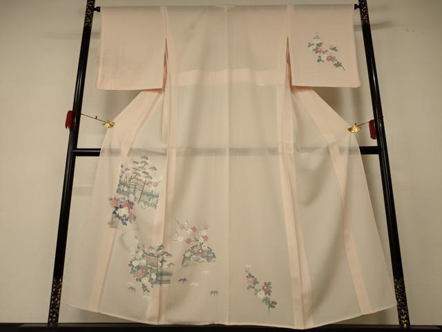 平和屋着物＊夏物 訪問着 絽 松竹梅 正絹 逸品 AABF2785jd