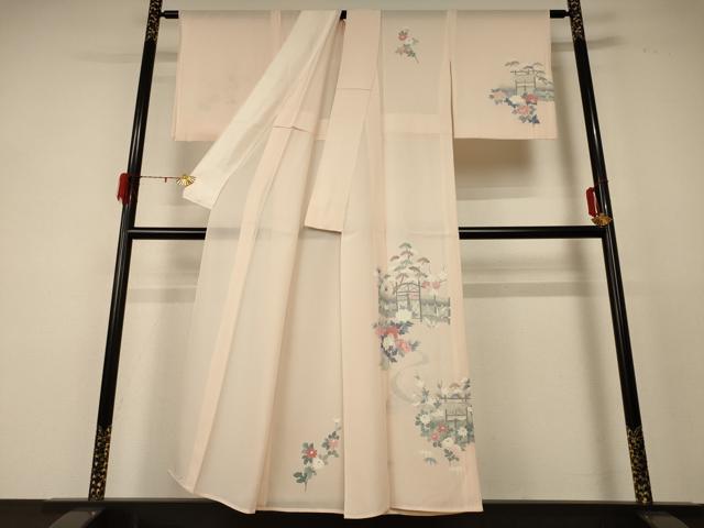 平和屋着物＊夏物 訪問着 絽 松竹梅 正絹 逸品 AABF2785jd