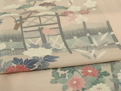 平和屋着物＊夏物 訪問着 絽 松竹梅 正絹 逸品 AABF2785jd