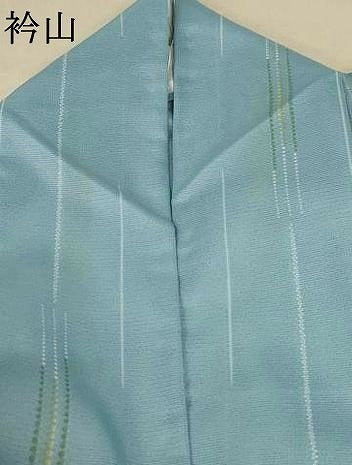 平和屋着物＊夏物 小紋 絽 変わり縞 洗える着物 AABF2786jd