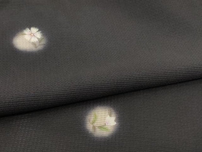 平和屋着物＊夏物 小紋 絽 花丸文 蛍暈し 正絹 逸品 AABF2791jd