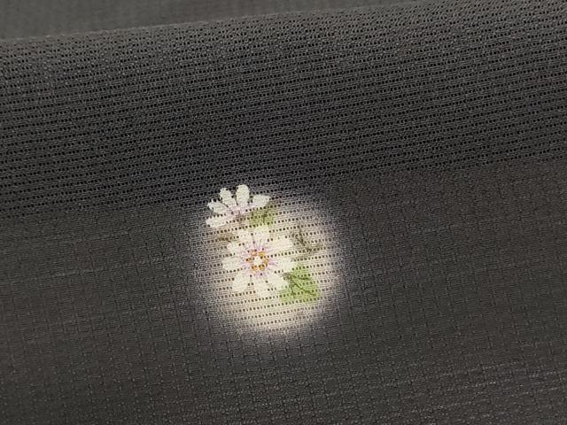 平和屋着物＊夏物 小紋 絽 花丸文 蛍暈し 正絹 逸品 AABF2791jd