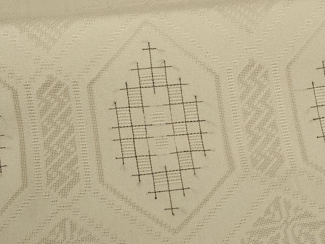 平和屋着物＊夏物 小紋 紗 亀甲文 正絹 逸品 AABF2794jd