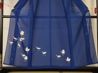 平和屋着物＊夏物 訪問着 絽 鳥 正絹 逸品 AABF2797jd