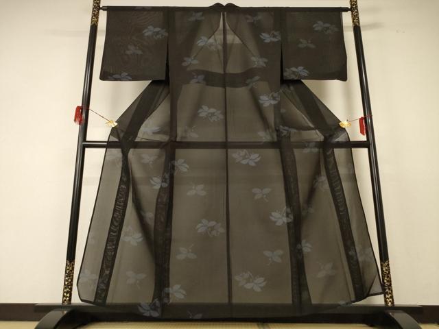 平和屋着物＊夏物 本場大島紬 夏大島 160亀甲 舞葉文 正絹 逸品 AABF2798jd