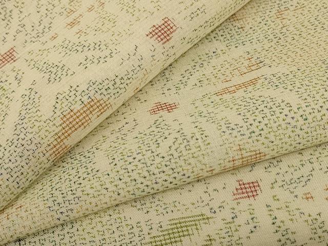 平和屋着物＊夏物 本場大島紬 夏大島 草花文 正絹 逸品 AABF2799jd