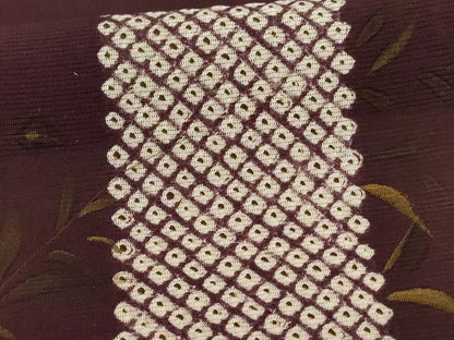 平和屋着物＊夏物　訪問着　絽　手描き　刺繍　草花文　ますいわ屋扱い　正絹　逸品　AABF2806jd