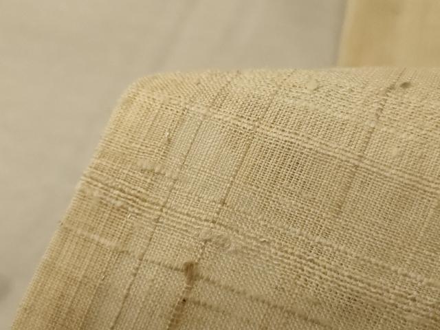 平和屋着物＊夏物 訪問着 生紬 草花文 正絹 逸品 AABF2809jd
