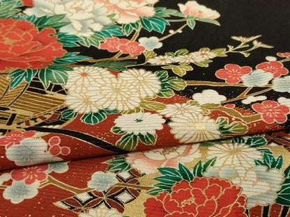 平和屋着物＊夏物 黒留袖 絽 花車文 金彩 AABF2810jd