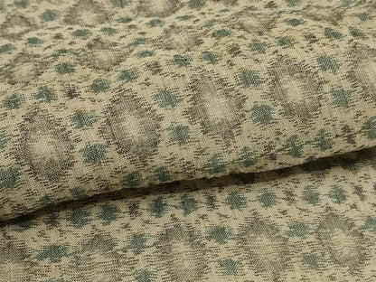 平和屋着物＊夏物 小千谷ちぢみ 幾何学文様 麻 逸品 AABF2815jd