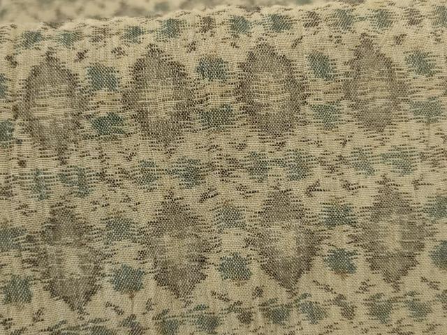 平和屋着物＊夏物 小千谷ちぢみ 幾何学文様 麻 逸品 AABF2815jd