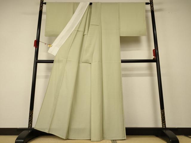 平和屋着物＊夏物 色無地 絽 若芽色 正絹 逸品 AABF2816jd