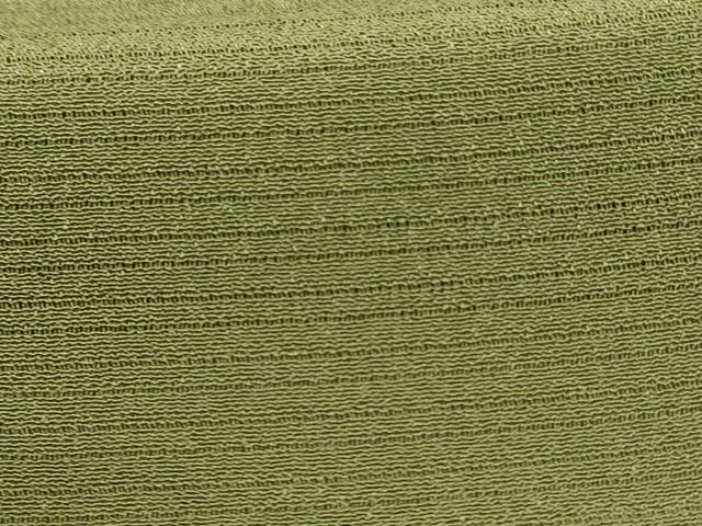 平和屋着物＊夏物 色無地 絽縮緬 海松色 正絹 逸品 AABF2817jd