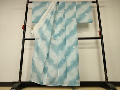 平和屋着物＊夏物 小紋 絽 辻が花 暈し染め 洗える着物 AABF2820jd