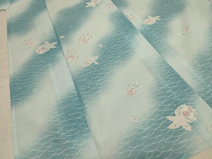 平和屋着物＊夏物 小紋 絽 辻が花 暈し染め 洗える着物 AABF2820jd