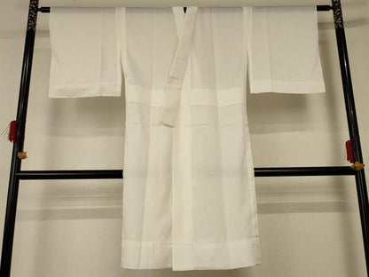 平和屋着物＊夏物 長襦袢 絽 白色 洗える着物 AABF2832jd
