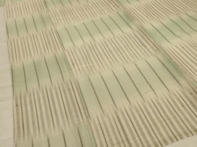平和屋着物＊夏物 生紬 変わり縞 正絹 逸品 AABF2838jd