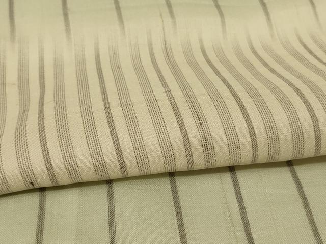 平和屋着物＊夏物 生紬 変わり縞 正絹 逸品 AABF2838jd