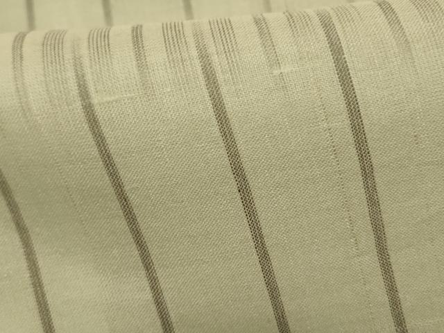 平和屋着物＊夏物 生紬 変わり縞 正絹 逸品 AABF2838jd