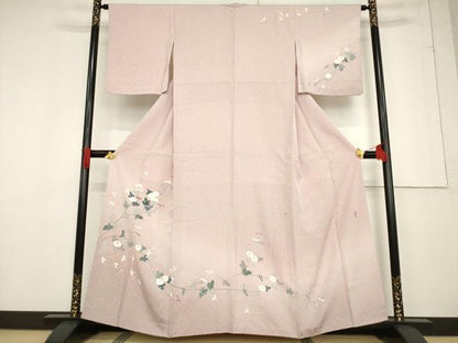 平和屋着物●訪問着 友禅 吉祥 枝花文 正絹 逸品 AABF2841ck