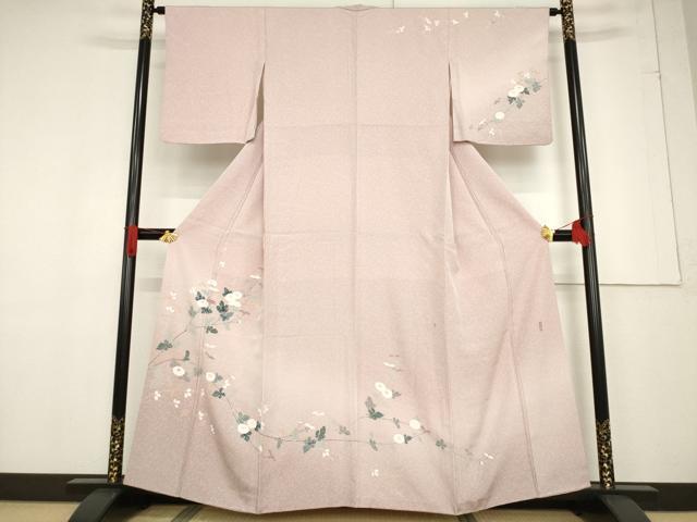 平和屋着物●訪問着 友禅 吉祥 枝花文 正絹 逸品 AABF2841ck