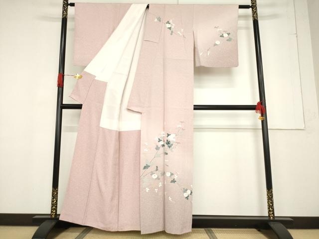 平和屋着物●訪問着 友禅 吉祥 枝花文 正絹 逸品 AABF2841ck